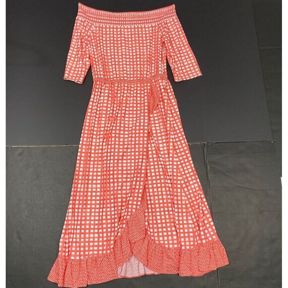 CABANA LIFE Dress Size L Nantucket Off The Shoulder Maxi UPF 50+ Sunday NEW - Picture 3 of 16